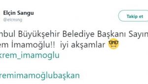 Elçin Sangu'dan Ekrem İmamoğlu tweeti