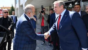 BAŞKAN YAVAŞ'A TEMEL KARAMOLLAOĞLU'NDAN HAYIRLI OLSUN ZİYARETİ…