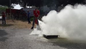 İtfaiyeden Kızılay'a Yangın Eğitimi (Manisa BŞB Haberidir)