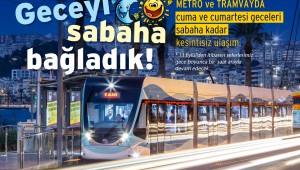 Metro ve tramvayda "cumadan pazara" kesintisiz sefer dönemi  