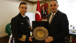 TCG YAVUZ GEMİSİ HEYETİNDEN BÜYÜKŞEHİRE ZİYARET