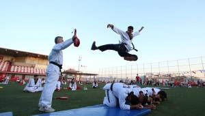 Spor kurslarına katılan çocuklar sertifika aldı