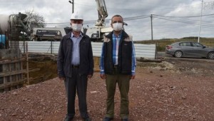 Ambarcı Mahallesi Tepebaşı Cami'nin minareleri yükseliyor