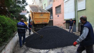 BAYRAKLI'NIN SOKAKLARI YENİLENİYOR