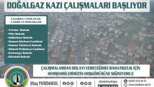 DOĞAL GAZ KAZI ÇALIŞMALARI BAŞLIYOR