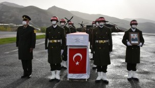 Şehit Teğmen Mehmet Kıvık, törenle memleketine uğurlandı