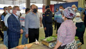 Aliağa Pazar Yerlerinde Kovid-19 Denetimi