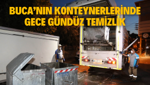 Buca'nın konteynerlerinde gece gündüz temizlik