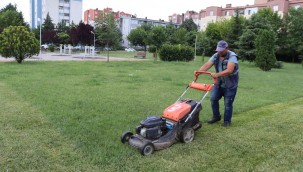 İzmit'te yeşil alanların bakımı aralıksız sürüyor