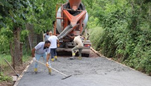 İzmit Belediyesinden Balören'e yeni beton yol 