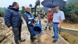 YAĞIŞLARDAN ETKİLENEN İÇME SUYU HATLARINDA YOĞUN ÇALIŞMA