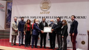 ASTOP'dan Yaşar'a Sivil Toplum Dostu Beratı