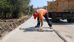 Özdere Yeni  Kaldırımlara Kavuştu