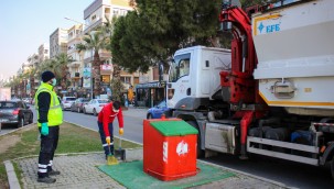 KARŞIYAKA'DA ÇÖP KONTEYNERLERİ YER ALTINA ALINIYOR