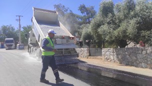 Büyükşehir Bodrum'da yol çalışmalarını sürdürüyor