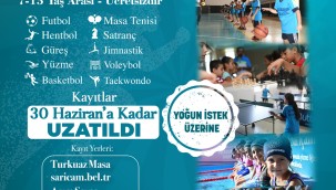 SARIÇAM'DA YAZ SPOR OKULLARI ÖN KAYITLARI UZATILDI