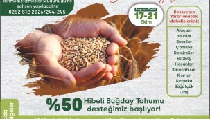 Milas Belediyesi'nden %50 Hibeli Buğday Tohumu Desteklemesi