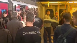 İzmir metrosunda arıza: Kavga çıktı, kapıları tekmelediler