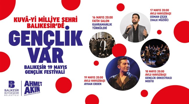 Balıkesir'de Gençlik Festivali fırtınası esecek