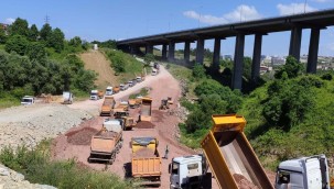 Wilcynski Caddesi'nde yol çalışmasına devam